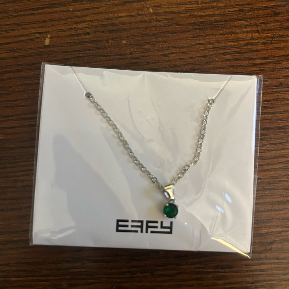 Effy Green Pendant Silver Necklace
